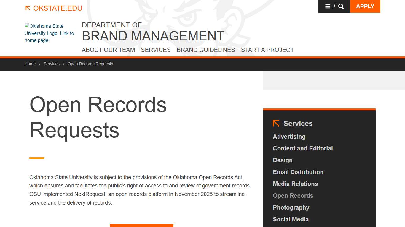 Open Records Requests | Oklahoma State University
